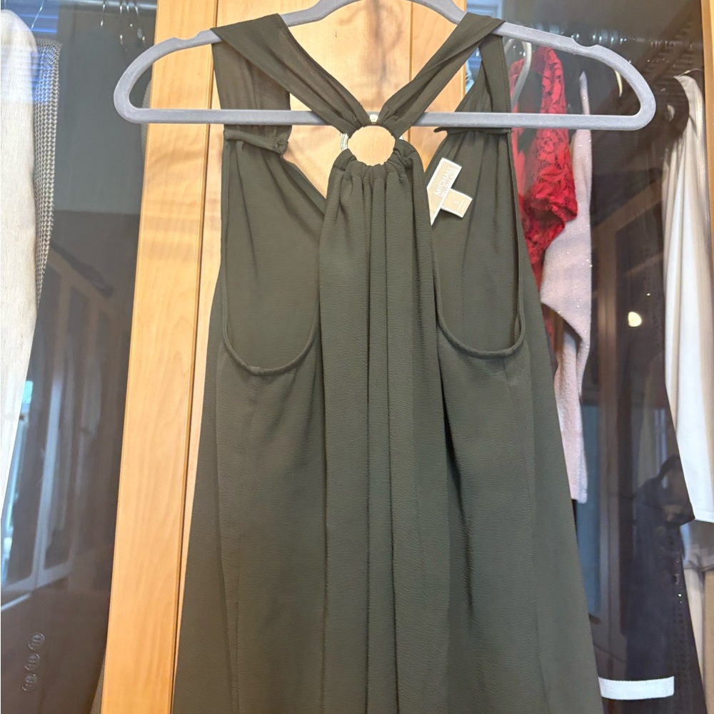 Michael Kors Olive Green Halter top